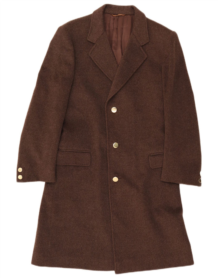 vintage Femme Pardessus IT 52 2XL Laine Brune