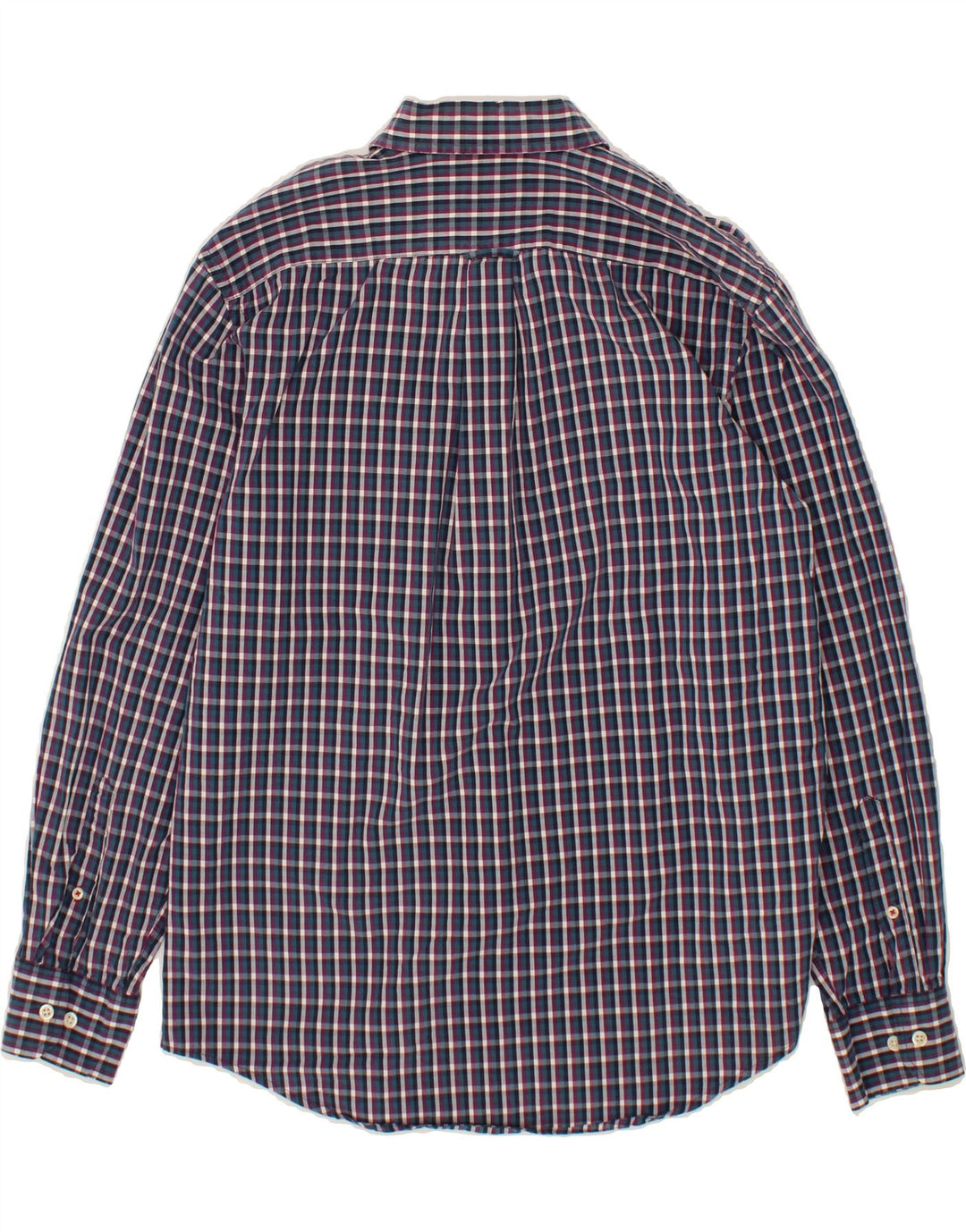 IZOD Mens Shirt Medium Navy Blue Check Cotton Vintage Izod and Second-Hand Izod from Messina Hembry 