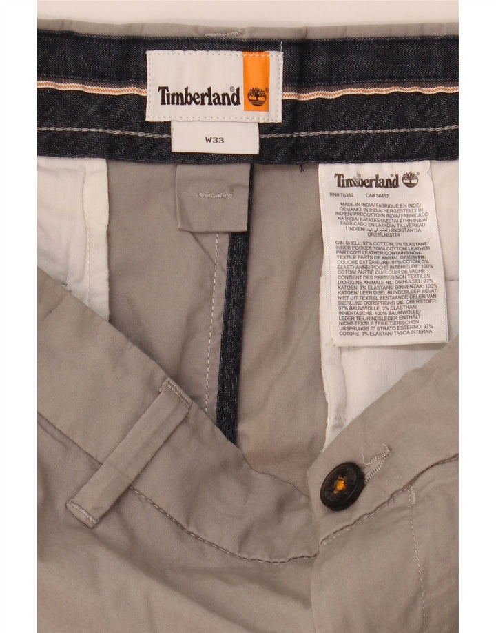 TIMBERLAND Short Chino Homme W33 Gris Moyen Coton