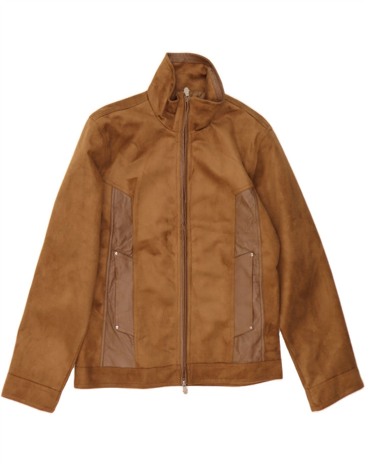 REPORTAGE Mens Suede Jacket UK 40 Large Brown Vintage Reportage and Second-Hand Reportage from Messina Hembry 