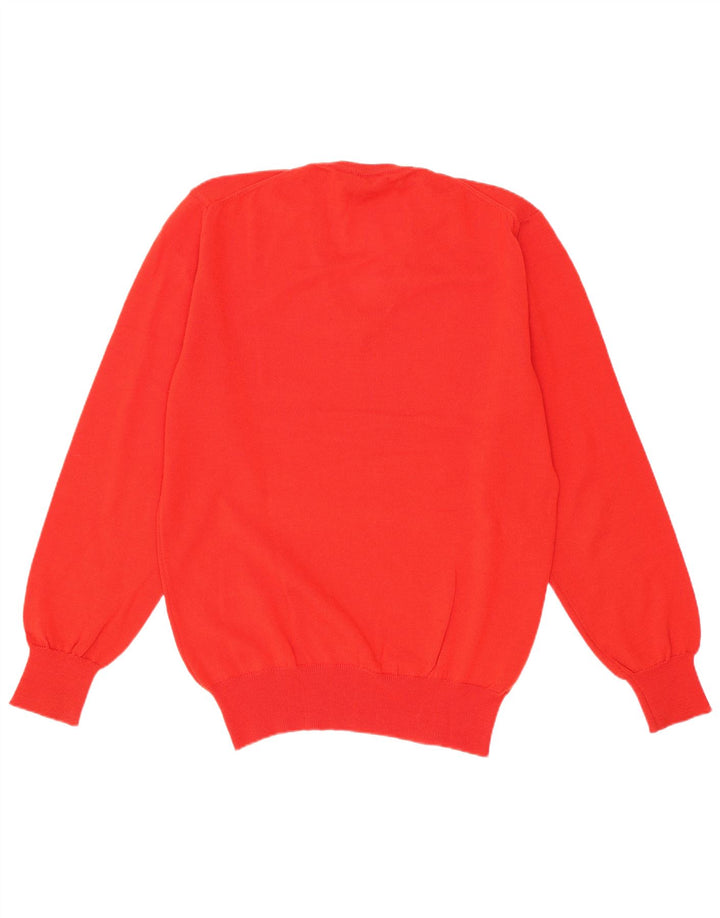 Ted Lapidus Pull col V pour homme IT 46 Petite laine mérinos rouge