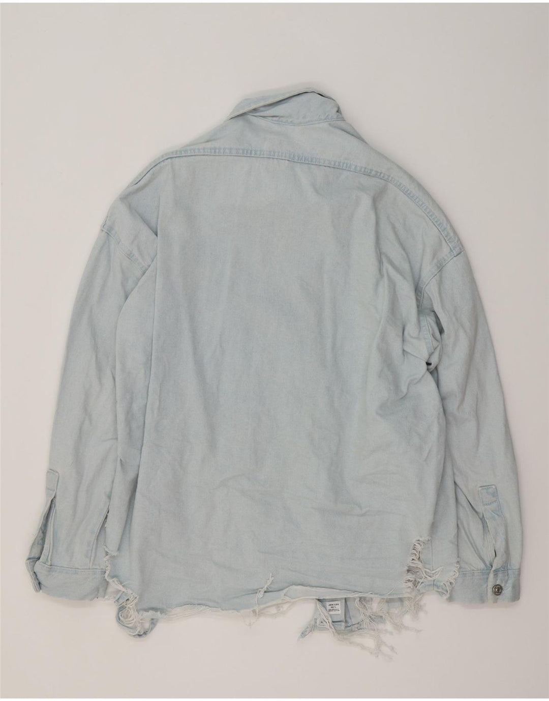 Chemise en jean surdimensionnée pour femme ZARA UK 10 Small Blue Cotton