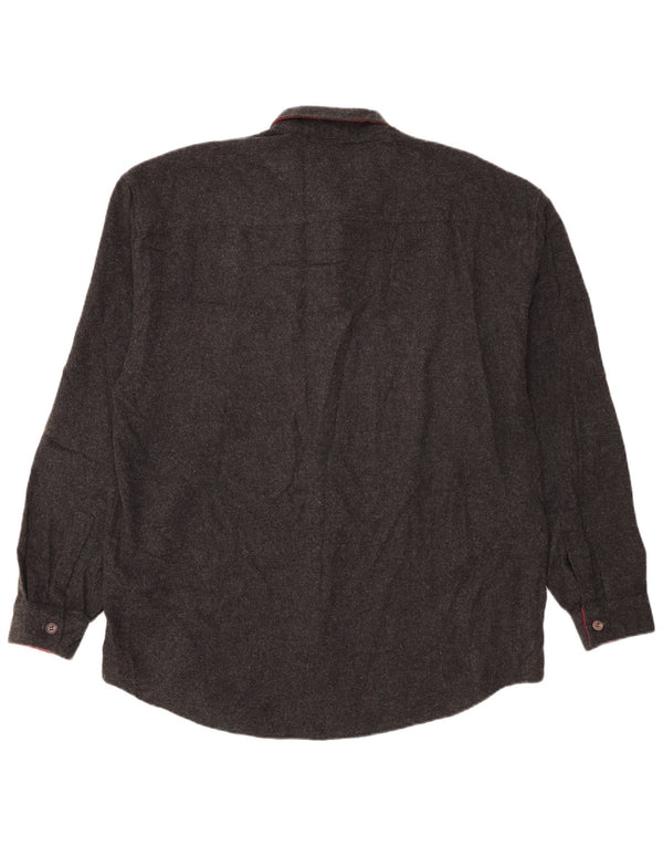 Chemise en flanelle homme vintage grand coton noir