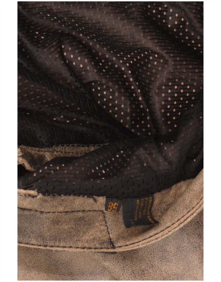 MODEKA Pantalon motard pour homme Taille 58 3XL W36 L31 Gris Tie Dye Cuir