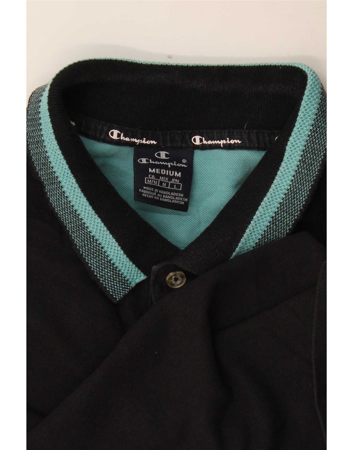 Champion Polo Homme Rayé Noir Moyen