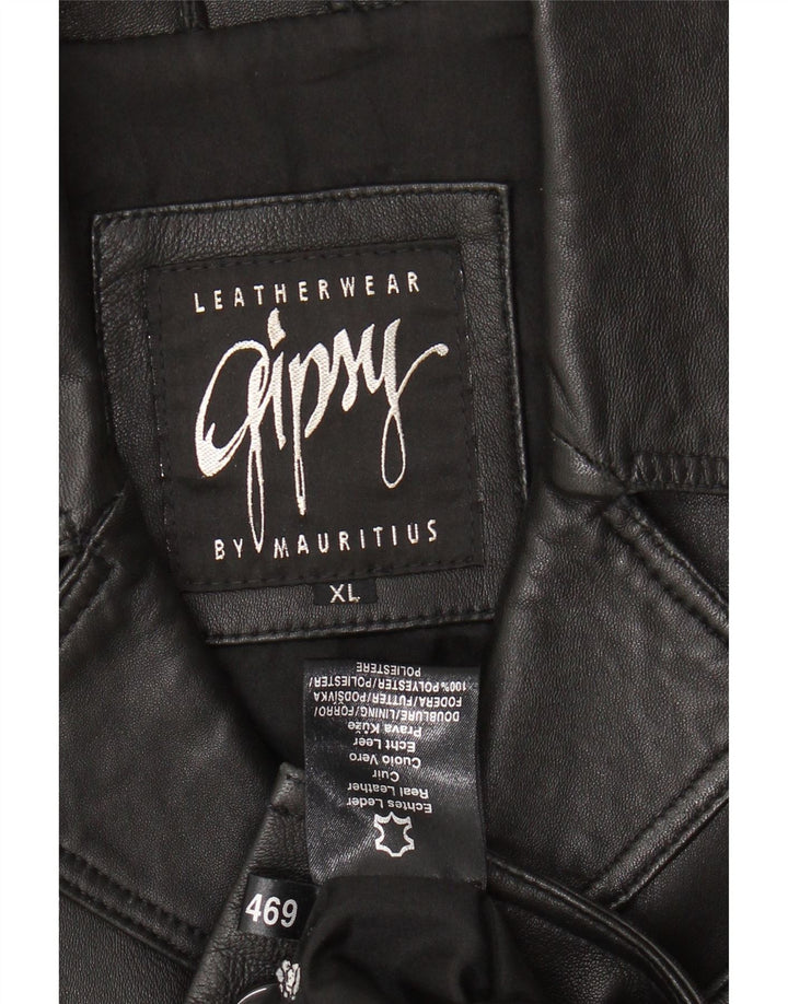 GIPSY BY MAURITIUS Veste en Cuir Homme XL Cuir Noir