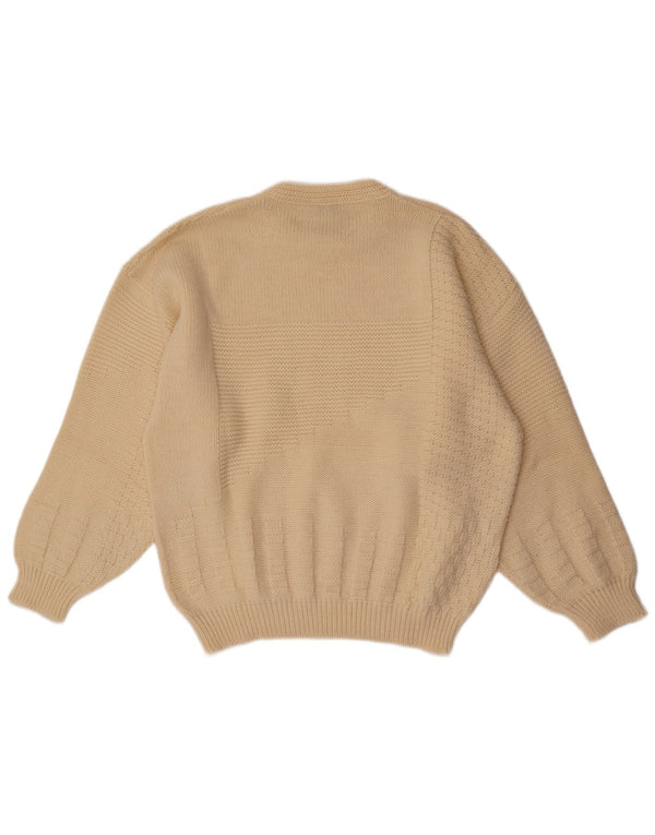 Clinique Pull ras du cou pour femme UK 18 XL Blanc cassé