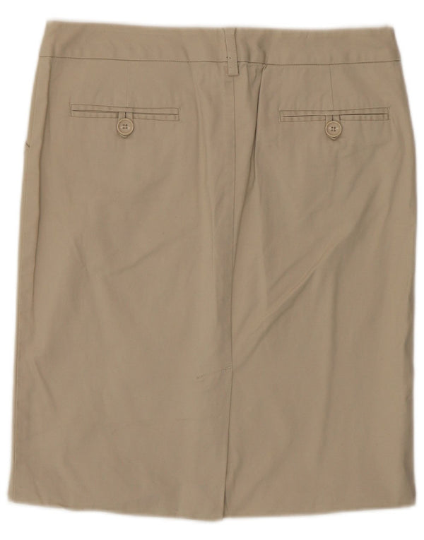 Benetton Womens Low Waist Straight Skirt IT 40 Small W30 Beige