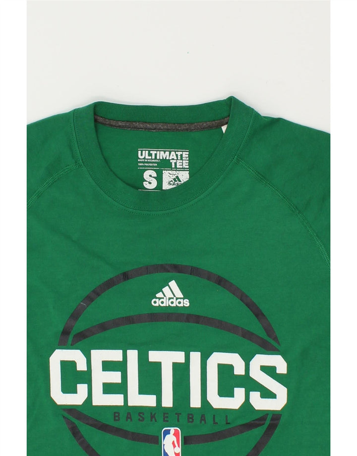 ADIDAS Mens NBA Graphic T-Shirt Top Small Green Polyester Vintage Adidas and Second-Hand Adidas from Messina Hembry 