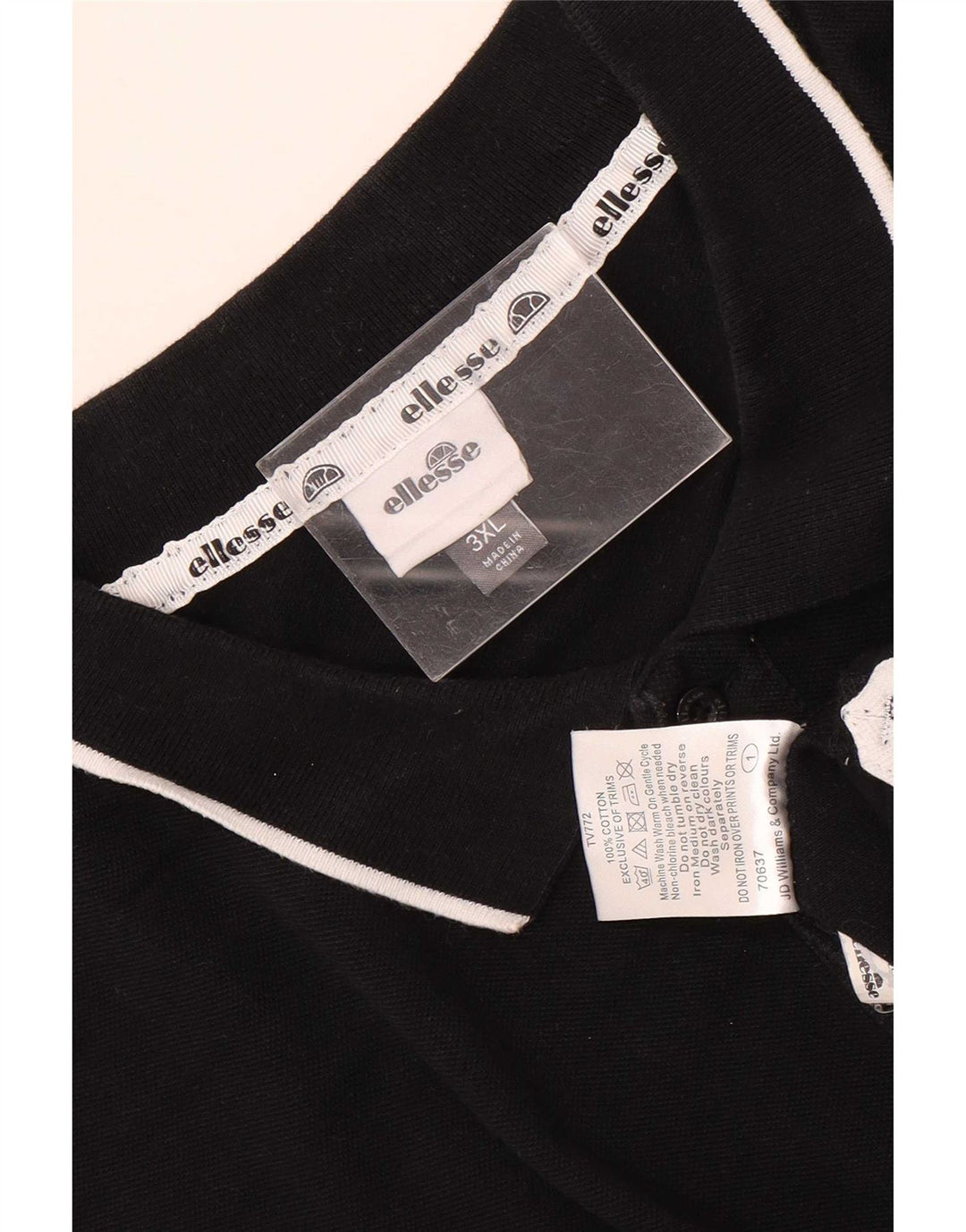 Ellesse Polo Homme 3XL Noir Coton