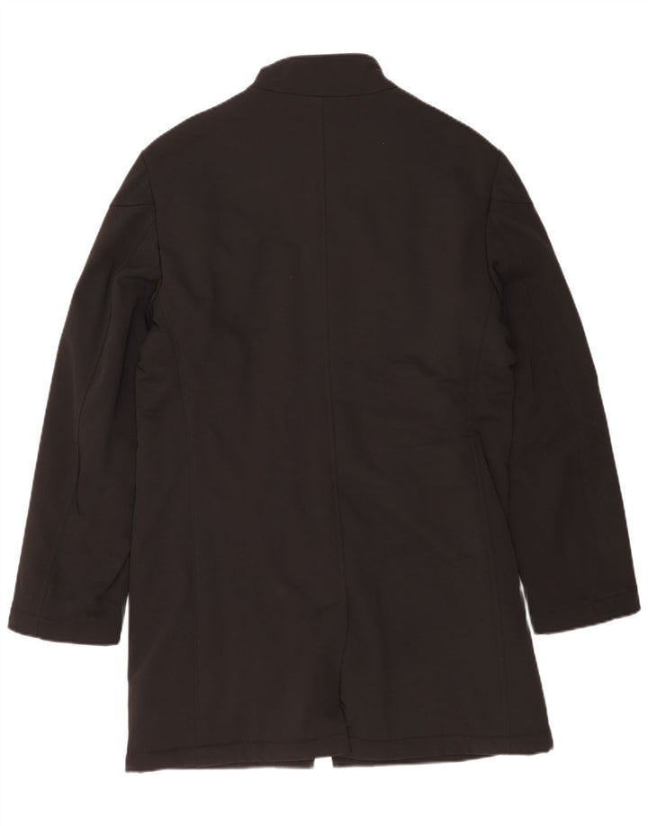 vintage Mens Overcoat IT 50 Grand Noir Polyester