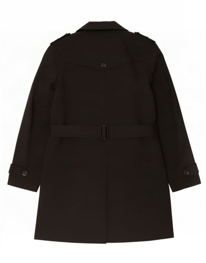 Marks & Spencer Trench-Coat Femme UK 12 Moyen Noir Polyester