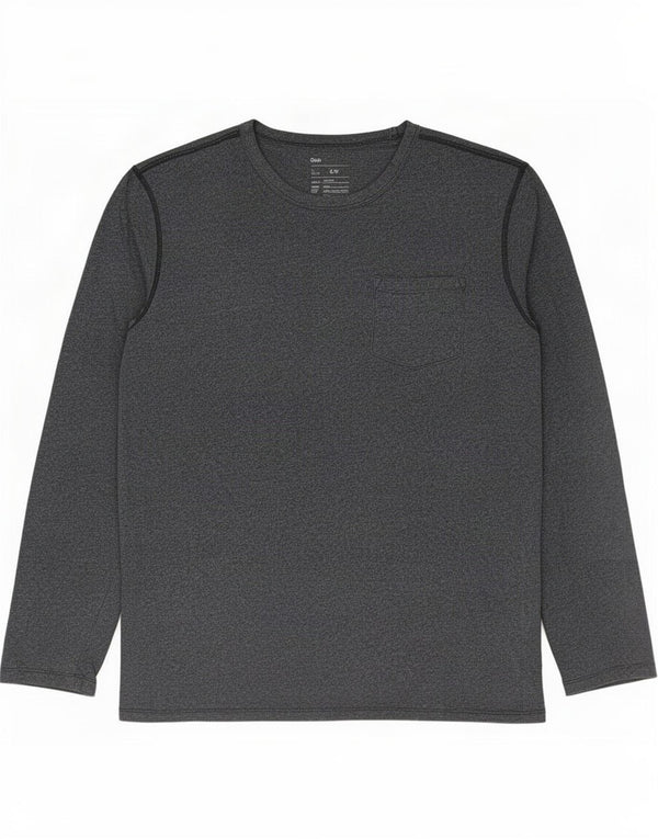 Gap Haut Homme Manches Longues Petit Gris Moucheté Coton