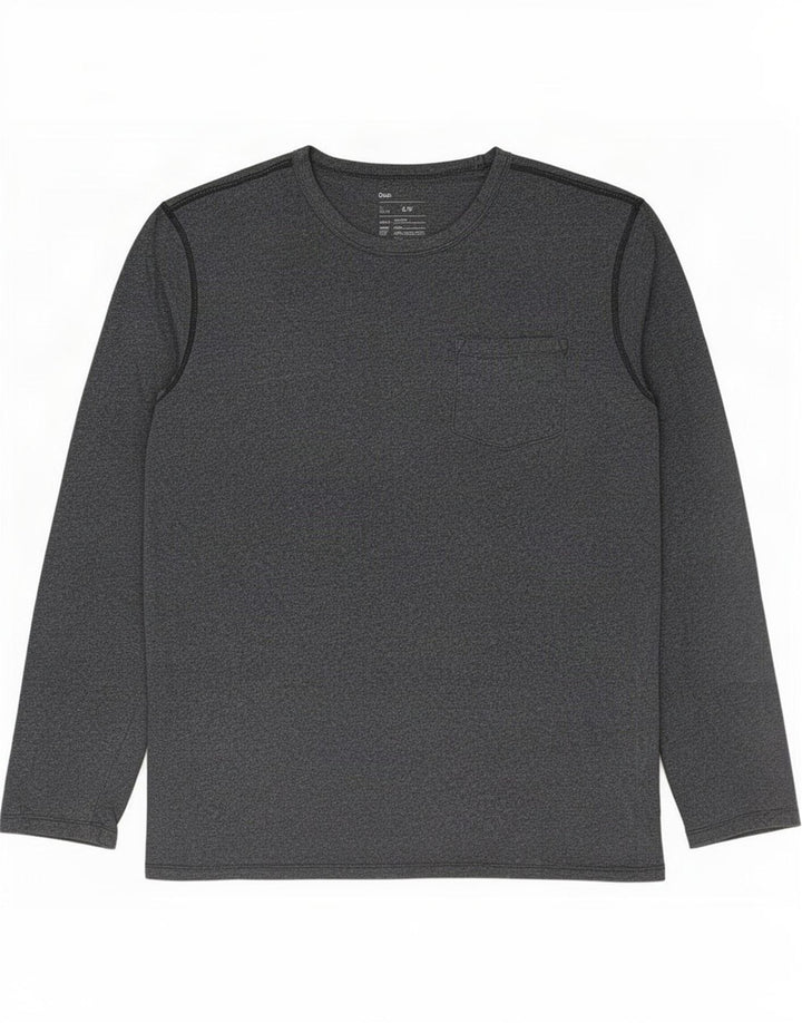 Gap Haut Homme Manches Longues Petit Gris Moucheté Coton
