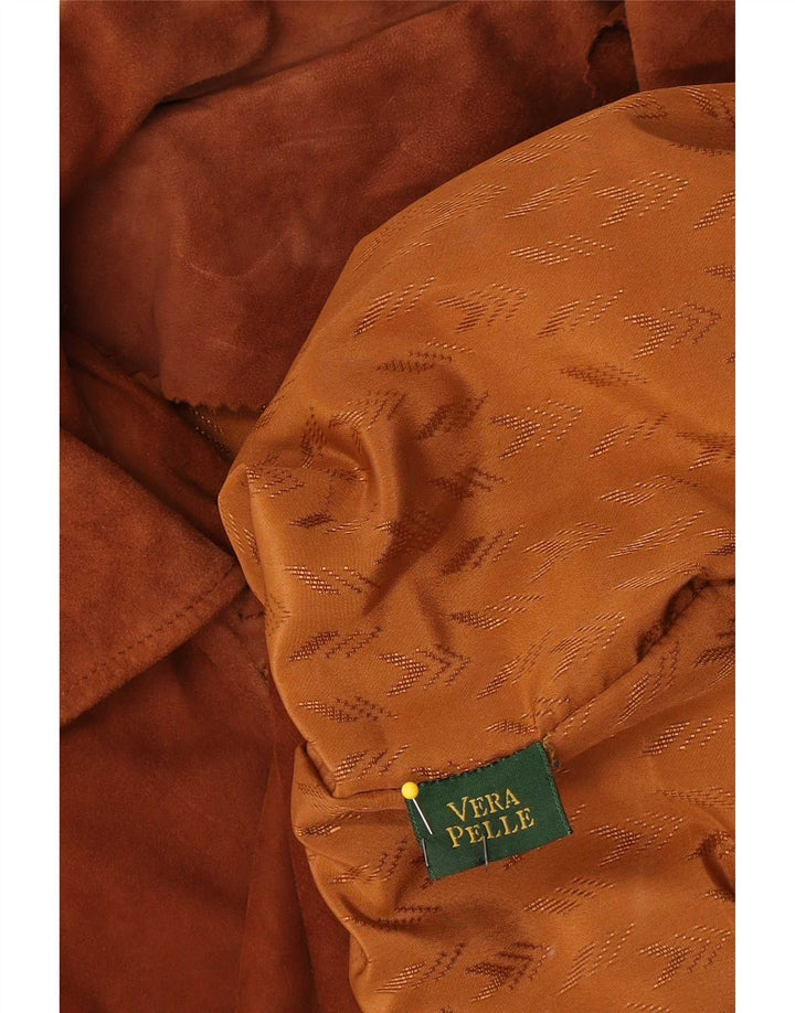 Veste en daim femme vintage UK 18 XL Cuir Marron