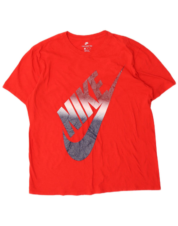 Nike Mens Athletic Cut Graphic T-Shirt Top XL Rouge Coton