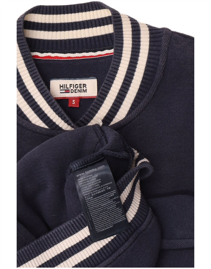Tommy Hilfiger Veste Varsity surdimensionnée pour femme UK 10 Small Bleu marine