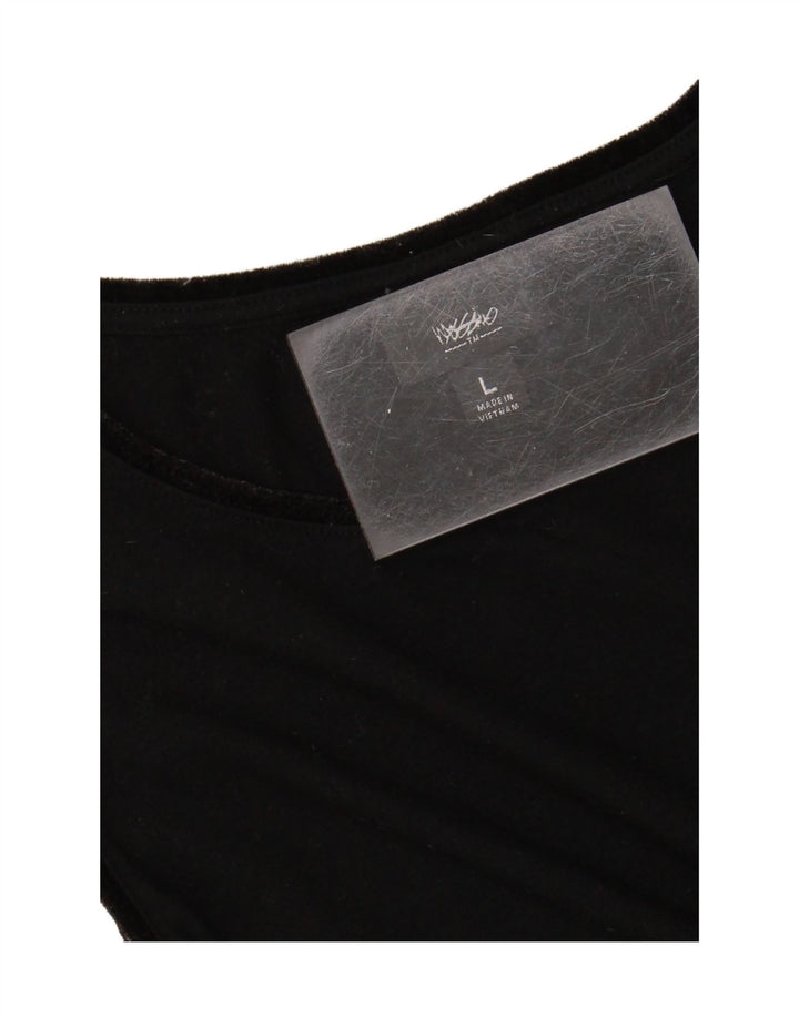 MOSSIMO Womens Sleeveless Blouse Top UK 14 Large Black Polyester Vintage Mossimo and Second-Hand Mossimo from Messina Hembry 