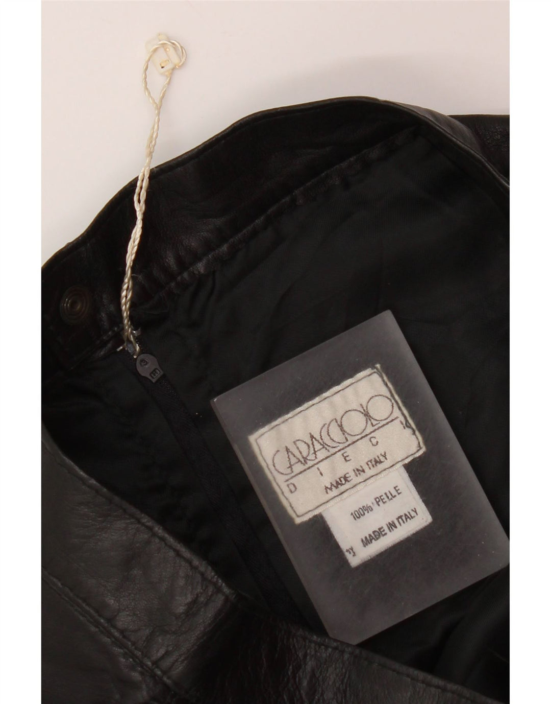 Caracciolo Jupe Crayon Femme W26 Petit Cuir Noir