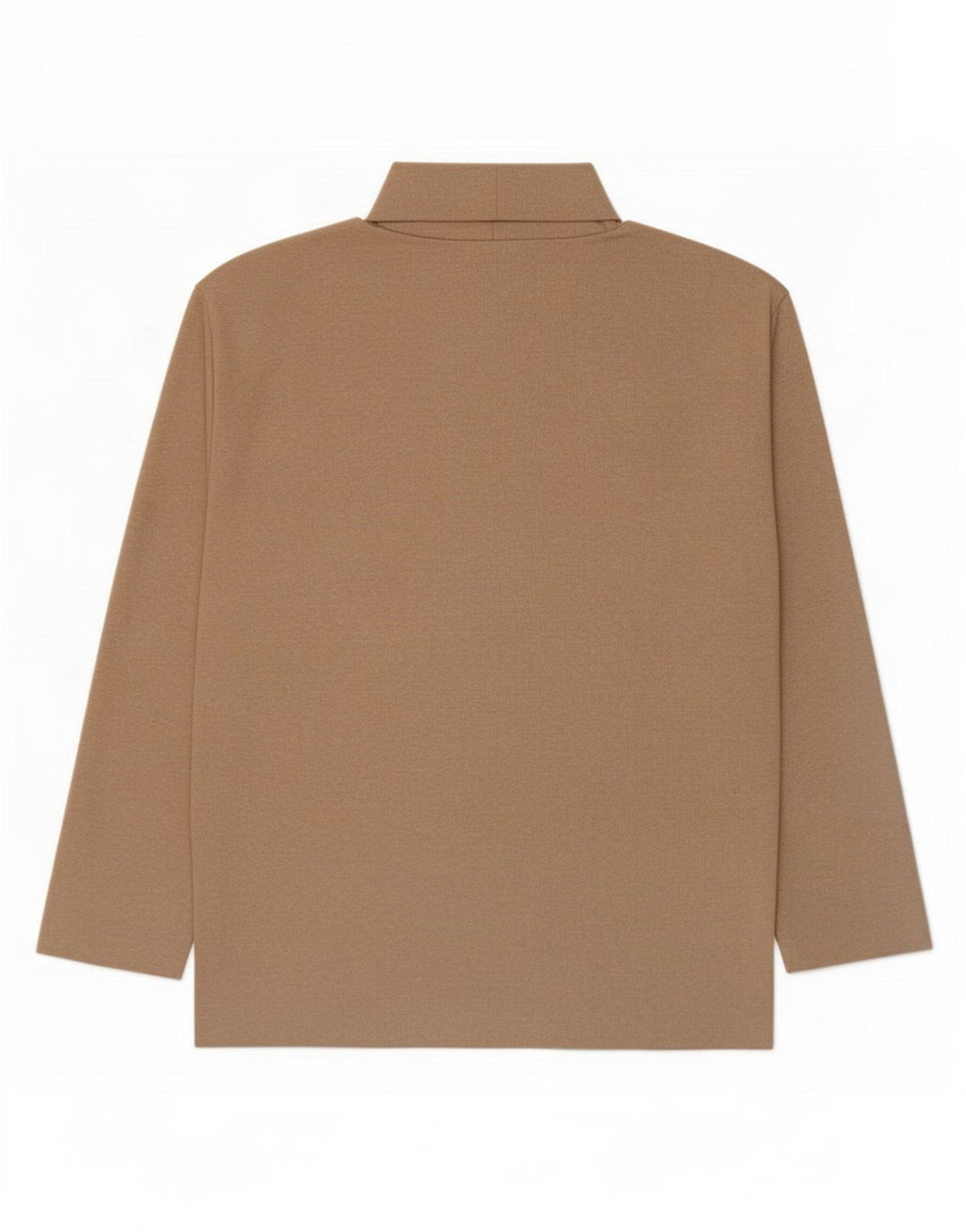 Zara Femme Top Manches Longues UK 44 Polyester Beige Moyen