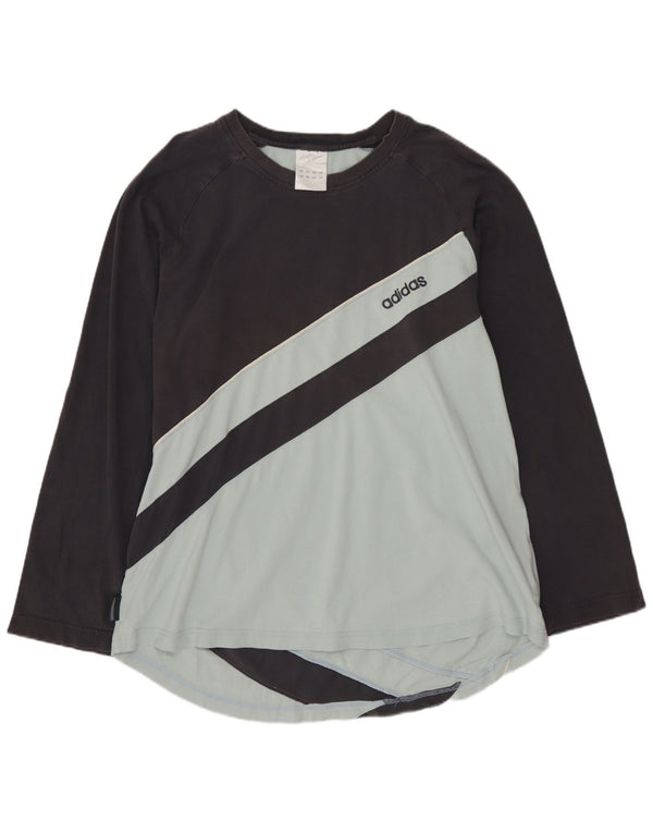 ADIDAS Haut à manches longues pour hommes en coton color block bleu grand