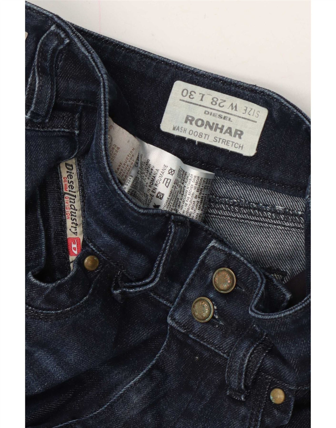 Jean Bootcut Femme Diesel Ronhar W28 L30 Bleu Marine Coton
