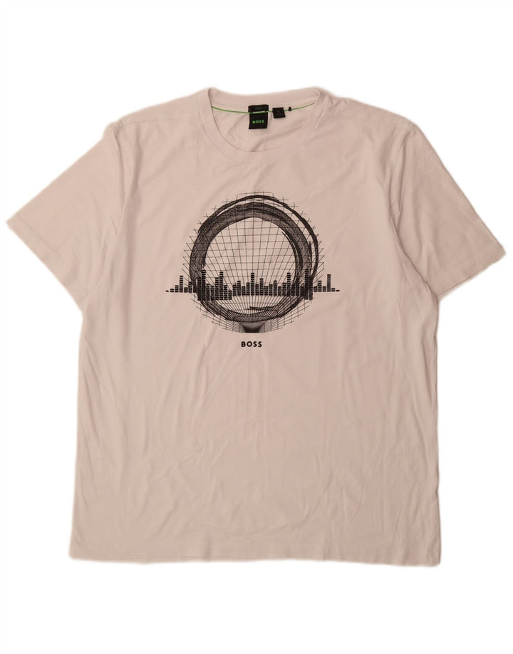 Hugo Boss T-shirt graphique pour homme 2XL Blanc