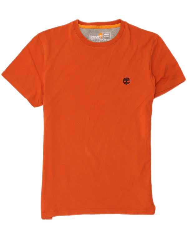 Timberland T-Shirt Slim Fit Homme Orange Moyen Coton