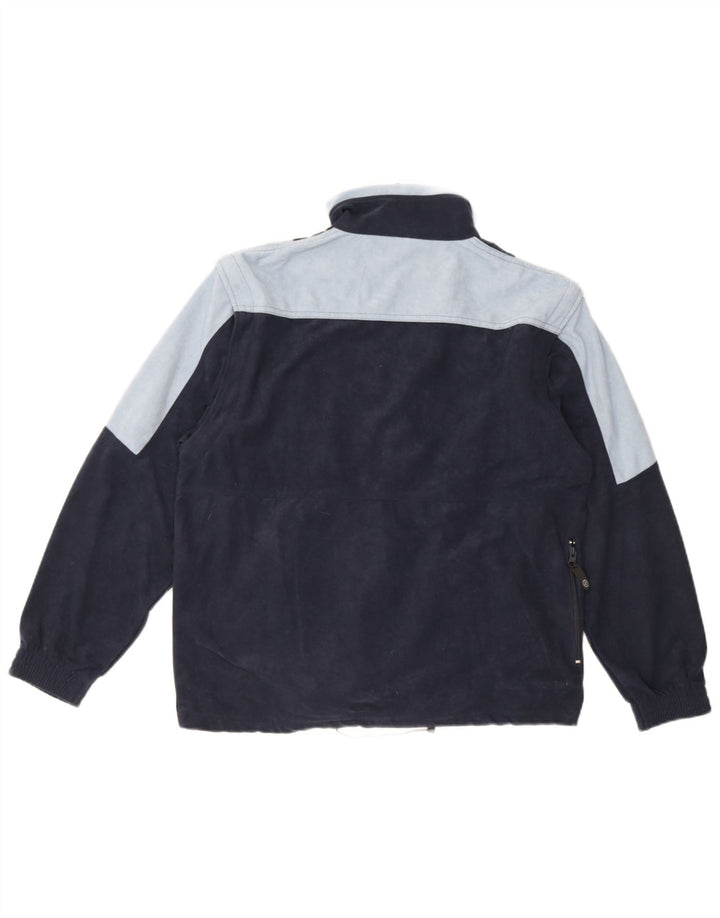 Great Escapes Veste de Survêtement en Velours Homme Bleu Marine Moyen Colourblock