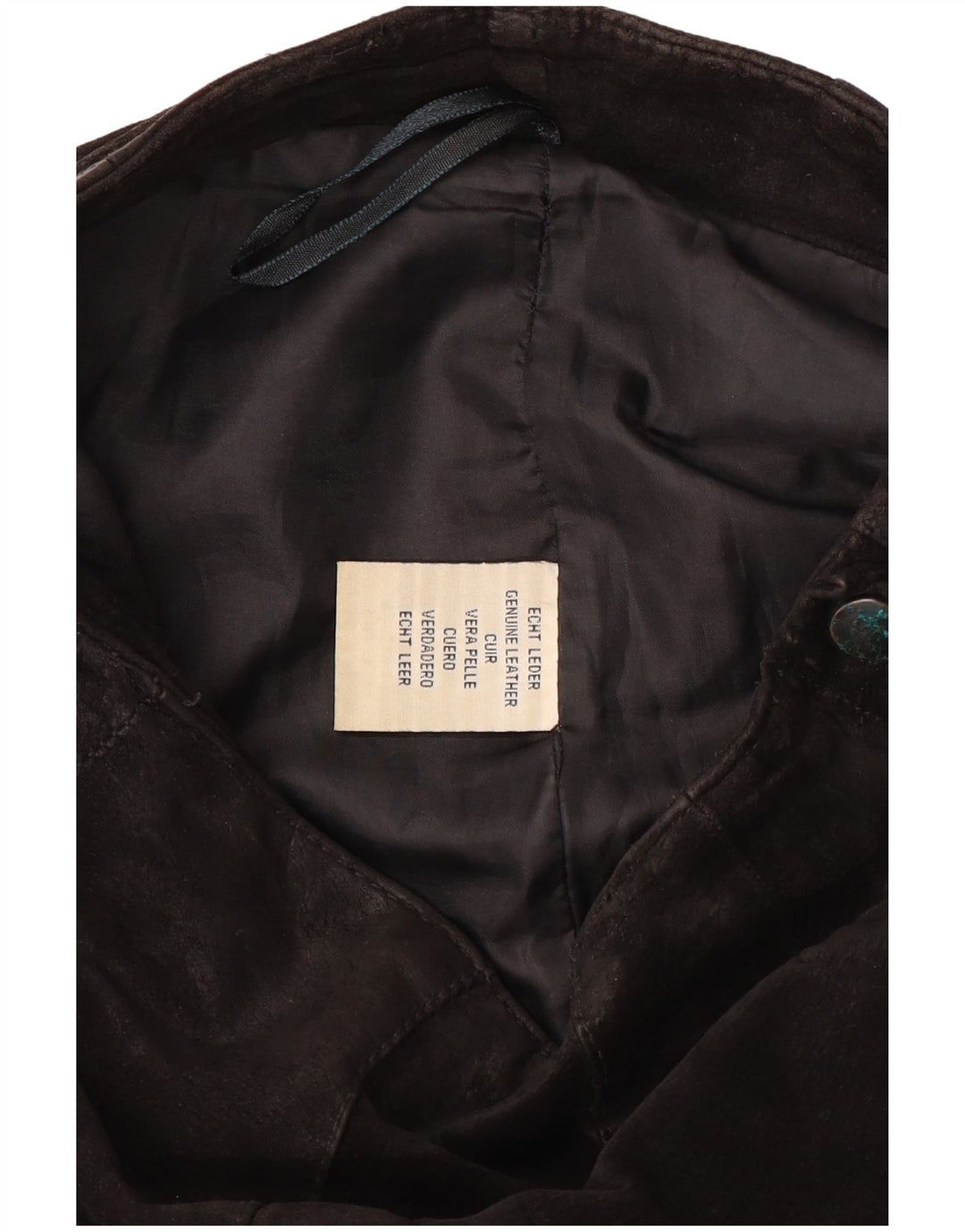 VINTAGE Pantalon Bootcut En Daim Femme W28 L31 Cuir Noir