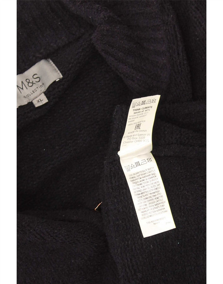 Marks & Spencer Pull Cardigan Homme XL Bleu Marine Polyester
