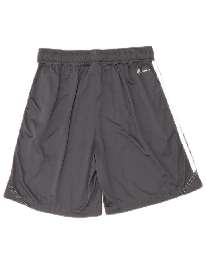 Adidas Short de Sport Aeroready Garçon 15-16 Ans Gris Polyester