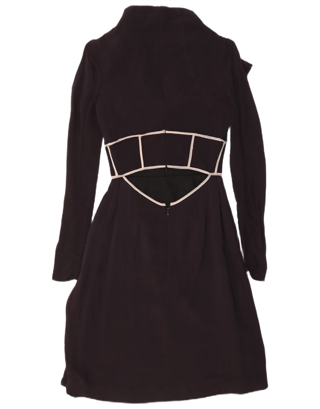 vintage Femme Manches Longues Maxi Robe IT 40 Petit Noir