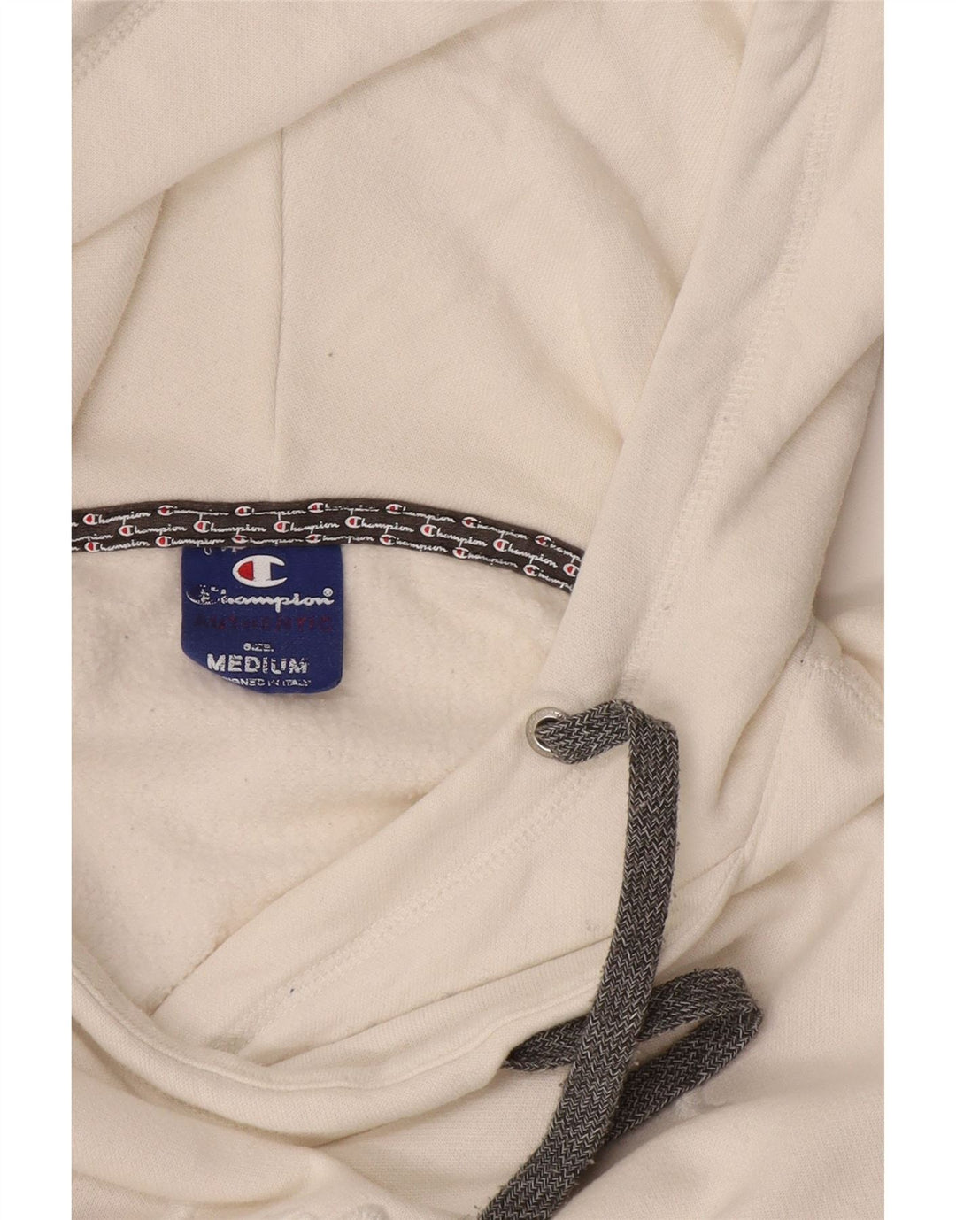 Champion Pull à capuche graphique pour femme UK 12 Blanc moyen