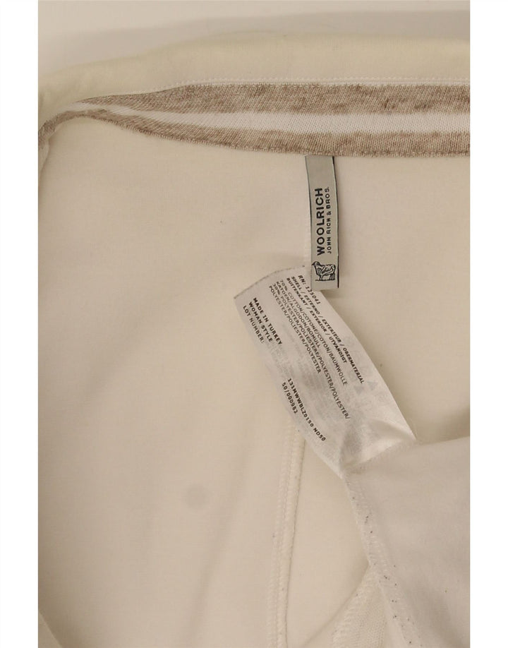 Woolrich Veste Blazer 3 Boutons Femme UK 10 Petit Coton Blanc