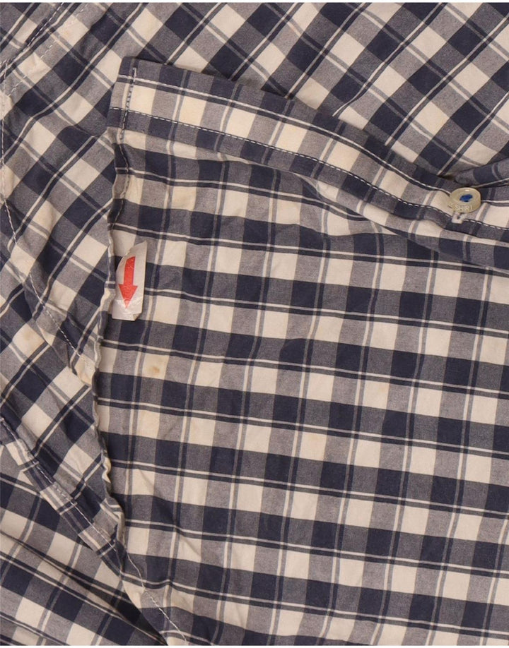Superdry Chemise Homme Petit Carreau Bleu Marine Coton