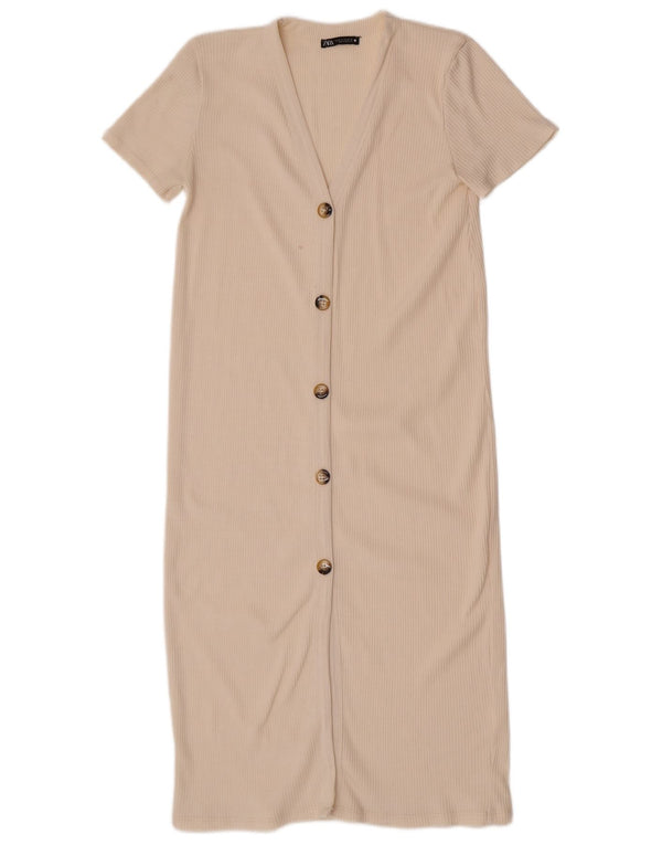 Zara Robe moulante pour femme UK 12 Medium Off White