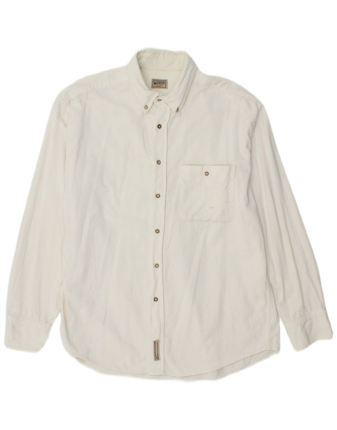 WAMPUM Chemise Velours Côtelé Homme XL Blanc