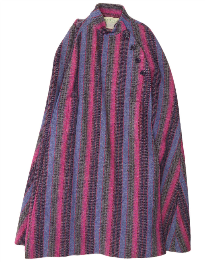 Jimmy Hourihan Manteau Cape pour Femme Taille Unique Rayé Multicolore Classique