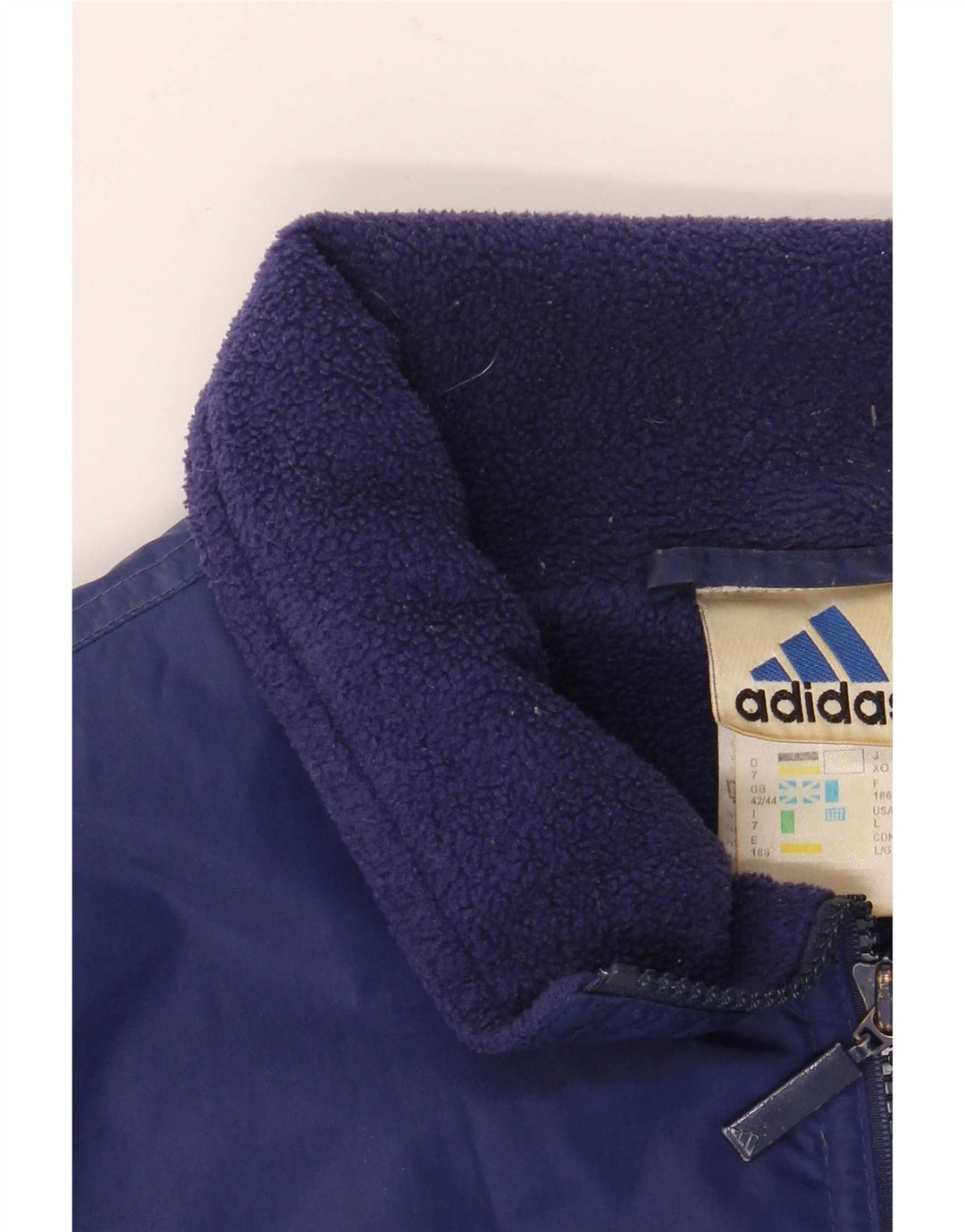 Adidas Veste Bomber Homme UK 42/44 Large Bleu Polyamide