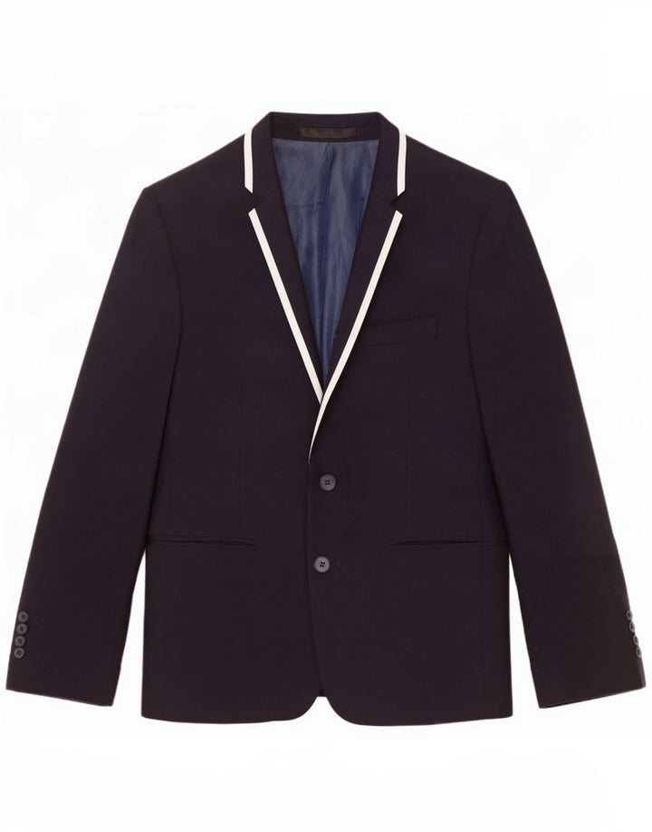 Marks & Spencer Veste blazer courte à 2 boutons pour homme UK 38 Bleu marine moyen