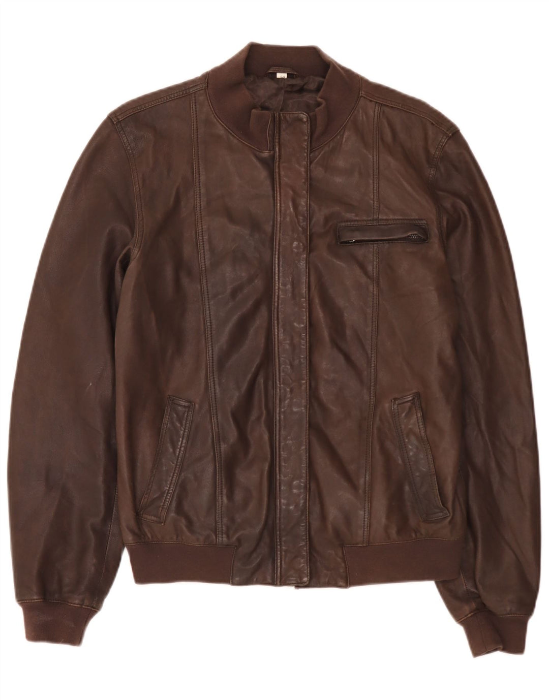 veste en cuir homme vintage UK 40 Grand Marron