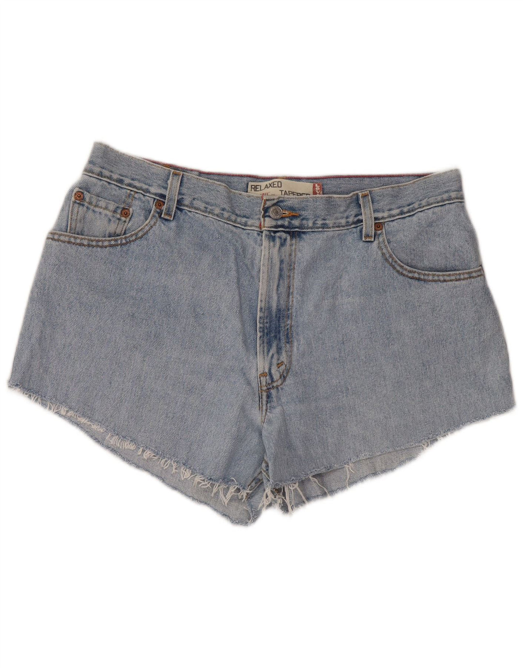 LEVI'S Short en jean taille haute 550 coupe décontractée pour femme US 16 2XL W34 Bleu