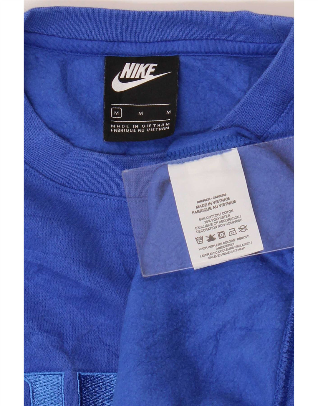 Nike Homme Sweat-Shirt Graphique Bleu Moyen Coton