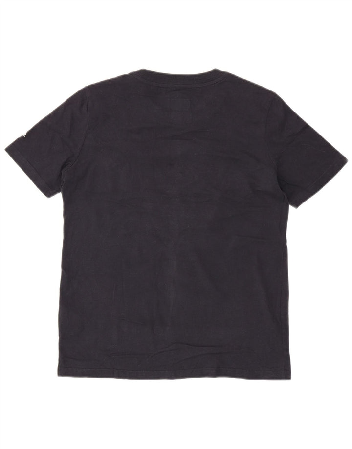 SUPERDRY T-shirt graphique pour femme UK 8 Small Bleu marine Coton