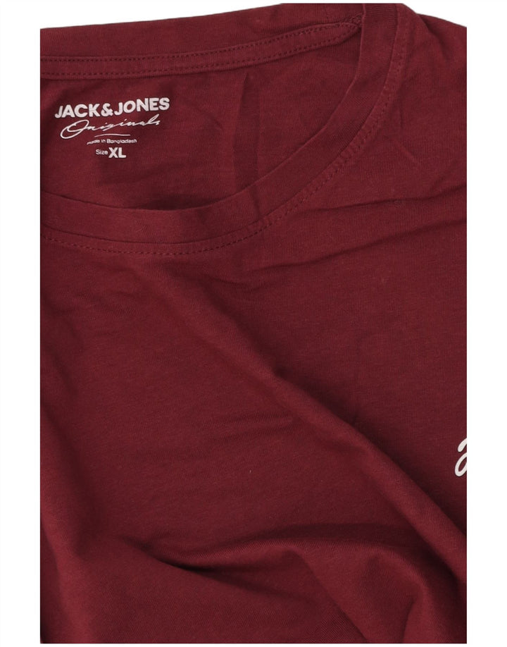 Jack & Jones T-Shirt Haut XL Homme Bordeaux