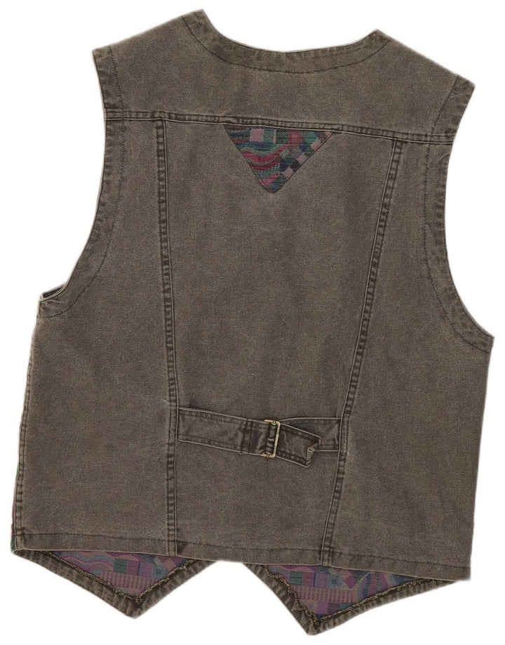 SALEWA Gilet Homme Gris Moyen Géométrique Coton