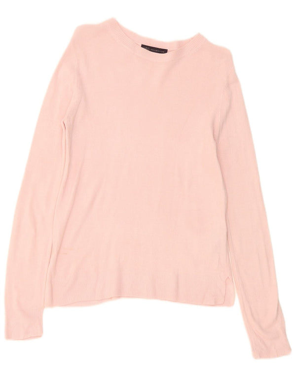 Marks & Spencer Pull col bateau pour femme UK 10 Petit acrylique rose