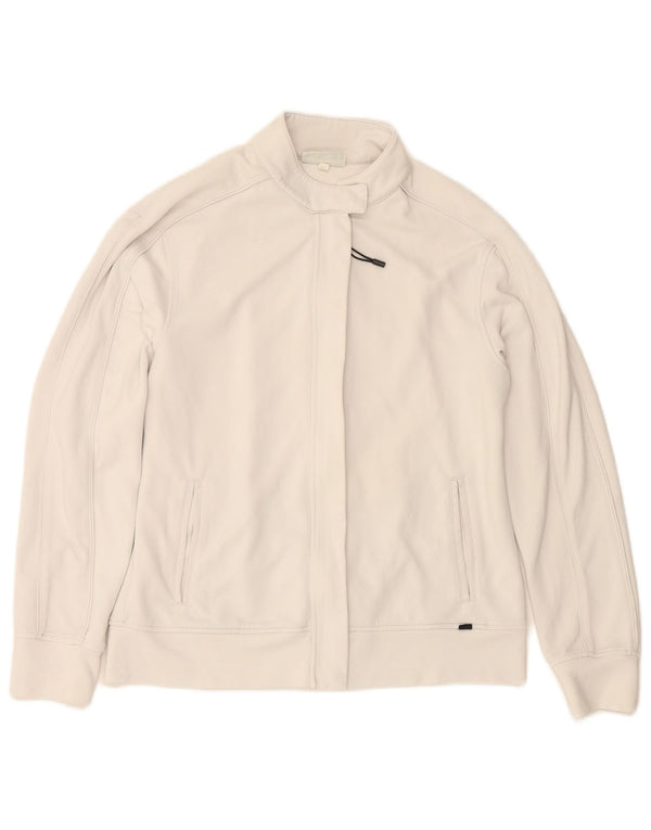 ASICS Veste de survêtement pour femme UK 14 Large Blanc Polyamide