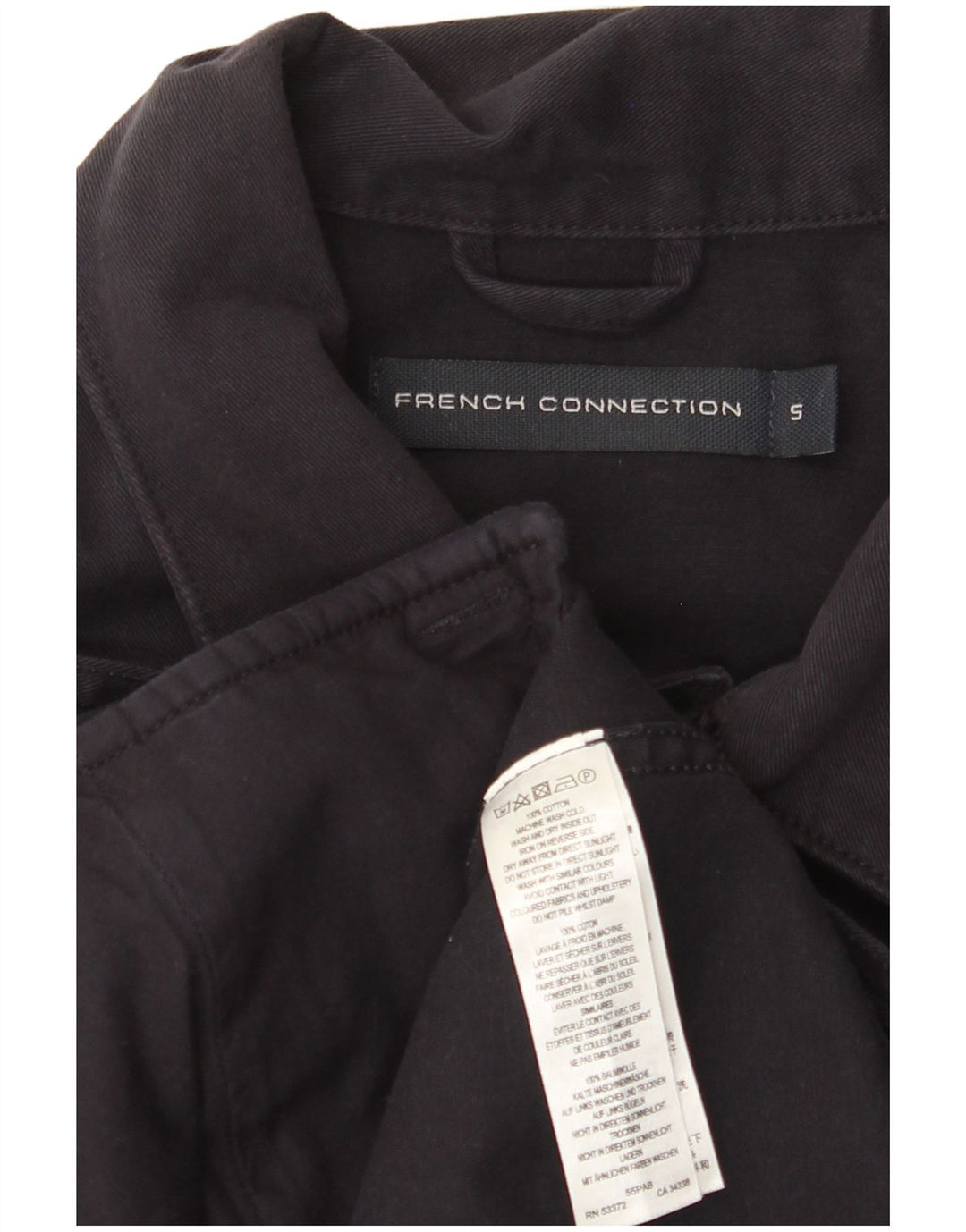 FRENCH CONNECTION Veste en Jean Homme UK 36 Petit Bleu Marine Coton